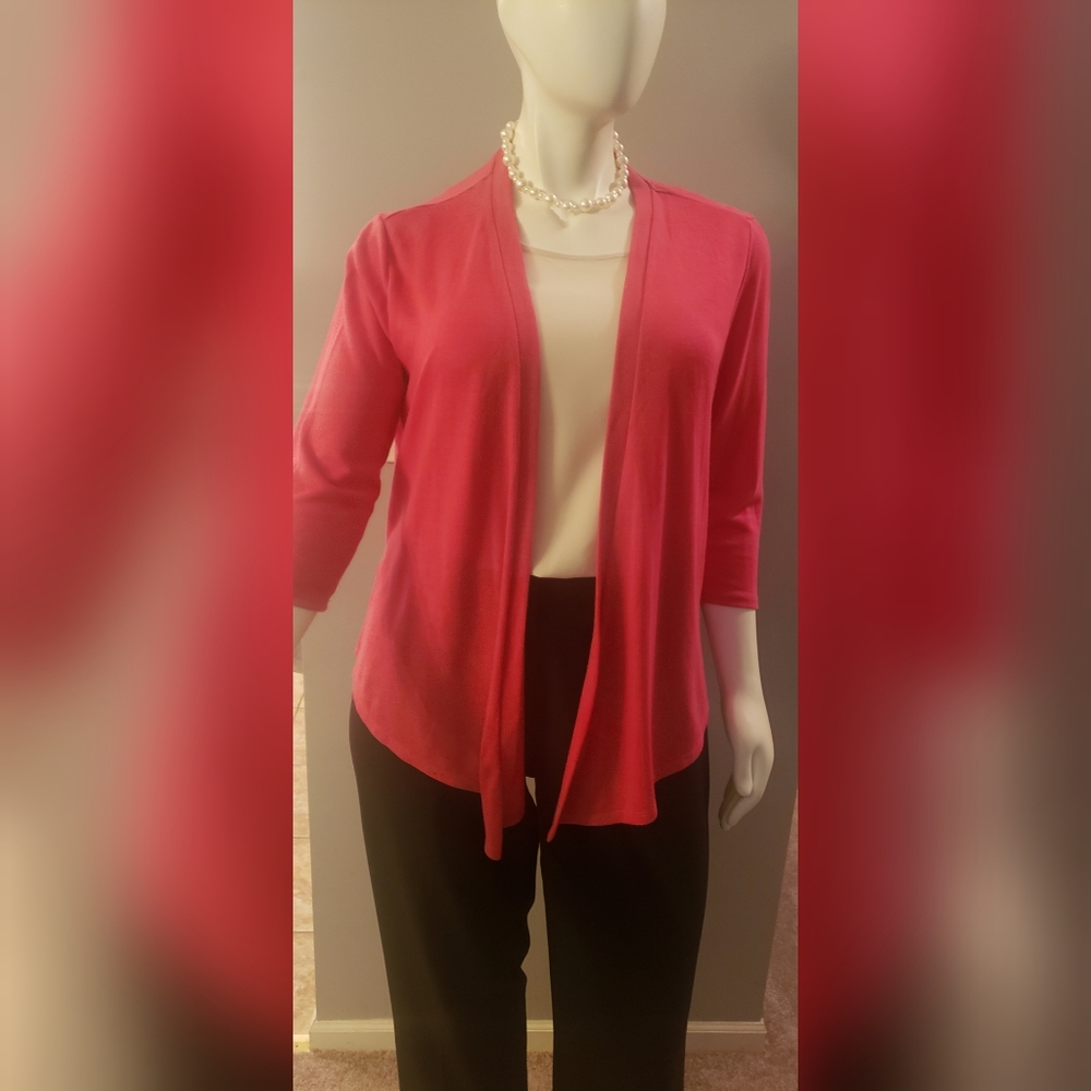 Open Front Fushia Cardigan